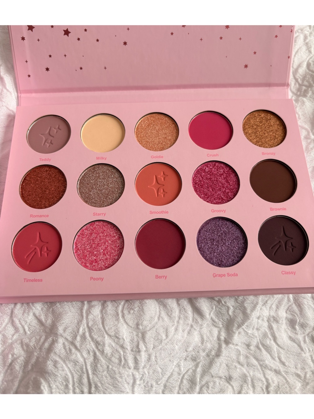Moonslice Beauty 15-Color Eyeshadow Palette- Warm Neutrals/ Matte/ Shimmer
